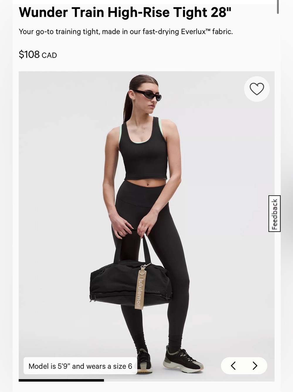 Lululemon Athletica Wunder Under Leggings Black